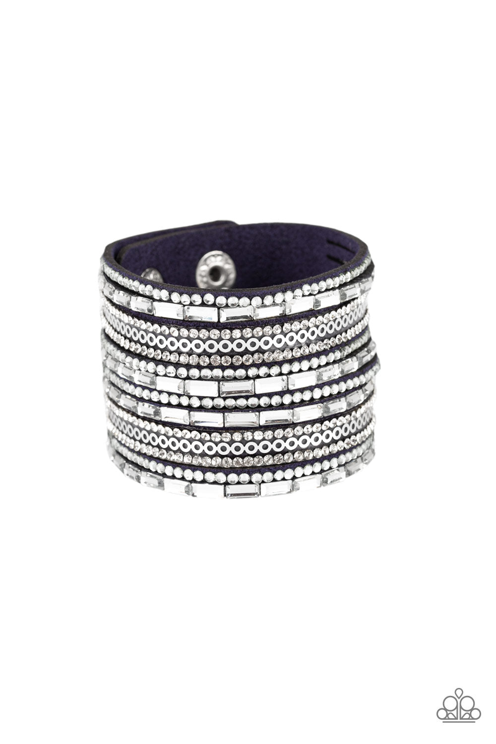 A Wait-and-SEQUIN Attitude Blue Wrap Bracelet - Paparazzi Accessories