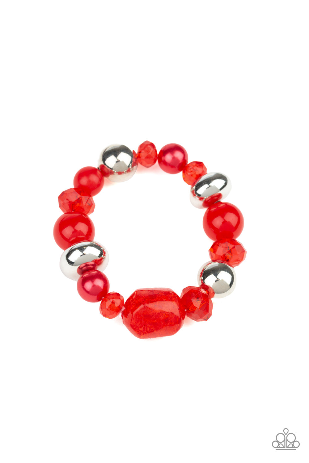 Ice Ice-Breaker Red Bracelet - Paparazzi Accessories