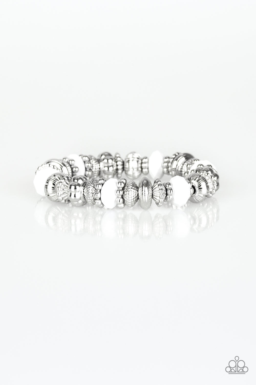 Live Life To The COLOR-fullest White Bracelet - Paparazzi Accessories