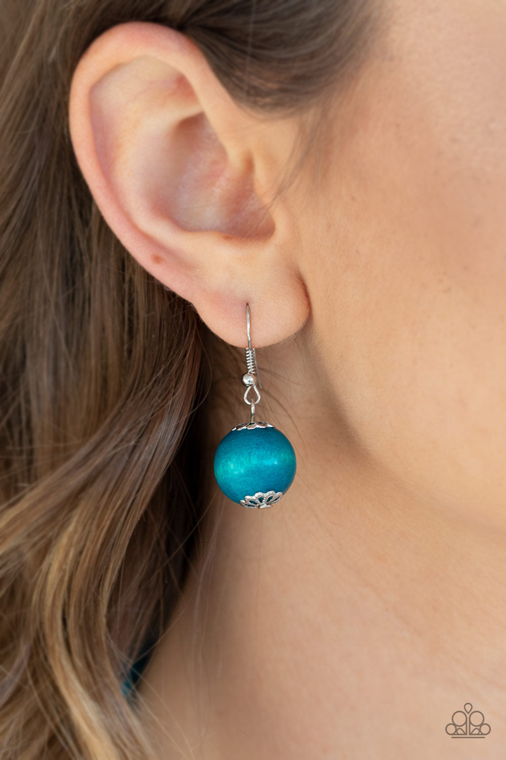 Summer Breezin' Blue Wooden Necklace - Paparazzi Accessories