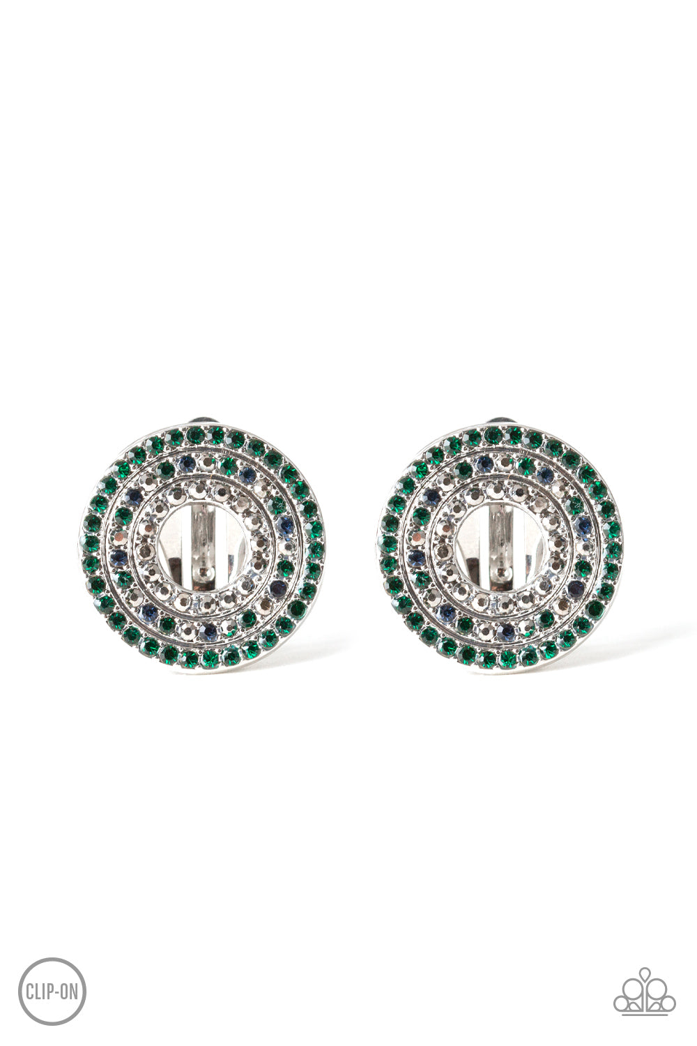 Spun Out On Shimmer Multi Clip-On Earring - Paparazzi Accessories