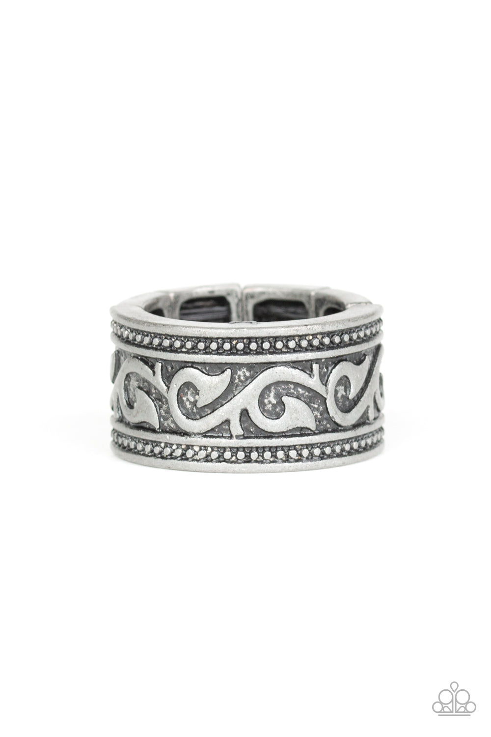 Vine of Valor Silver Unisex Ring - Paparazzi Accessories