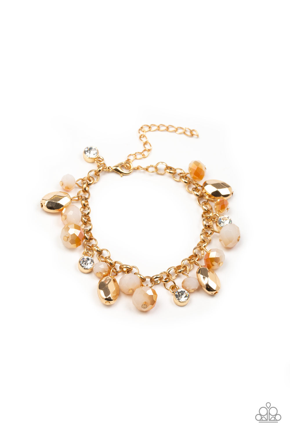 Dazing Dazzle Gold Bracelet - Paparazzi Accessories