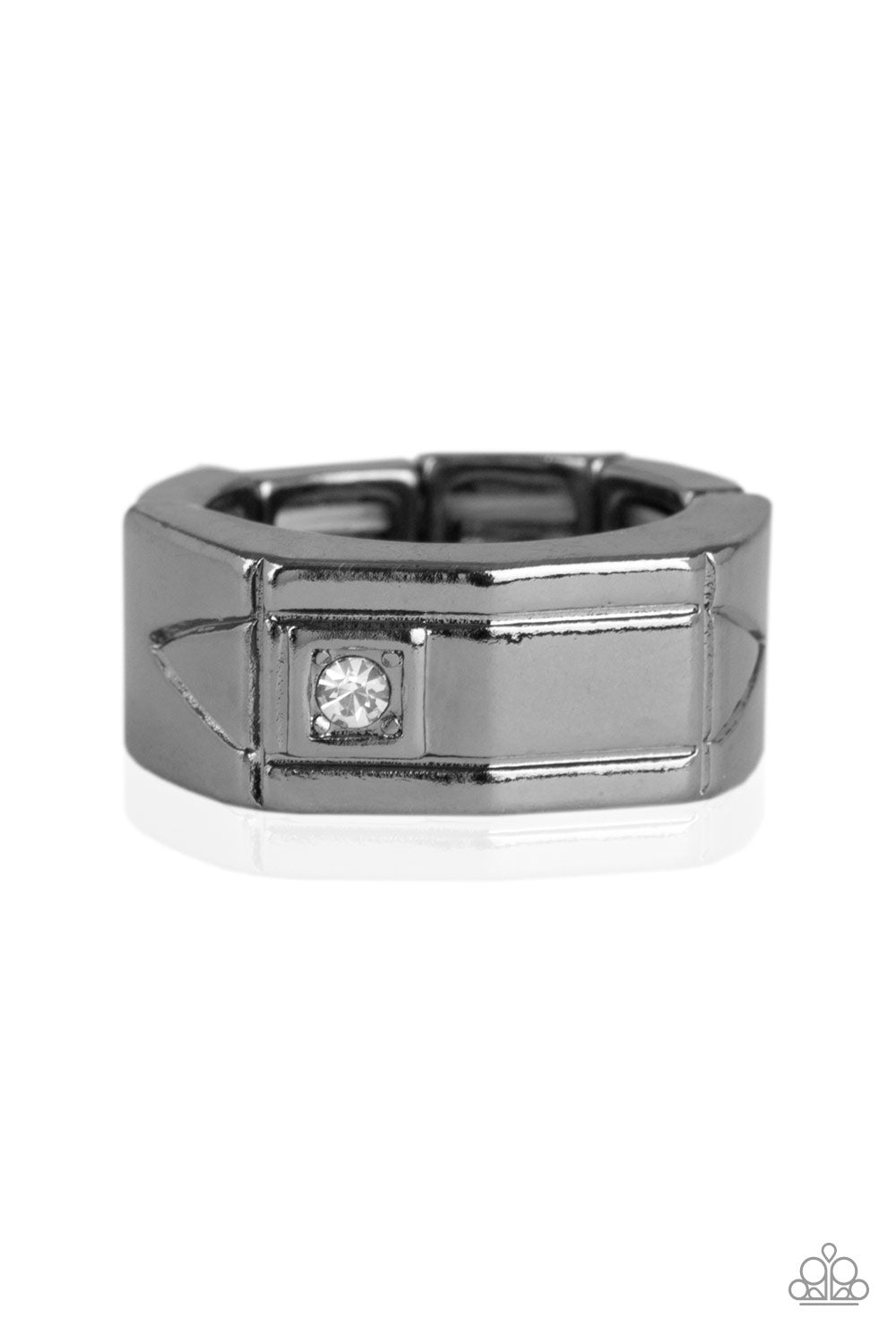 Atlas Black Urban Ring - Paparazzi Accessories