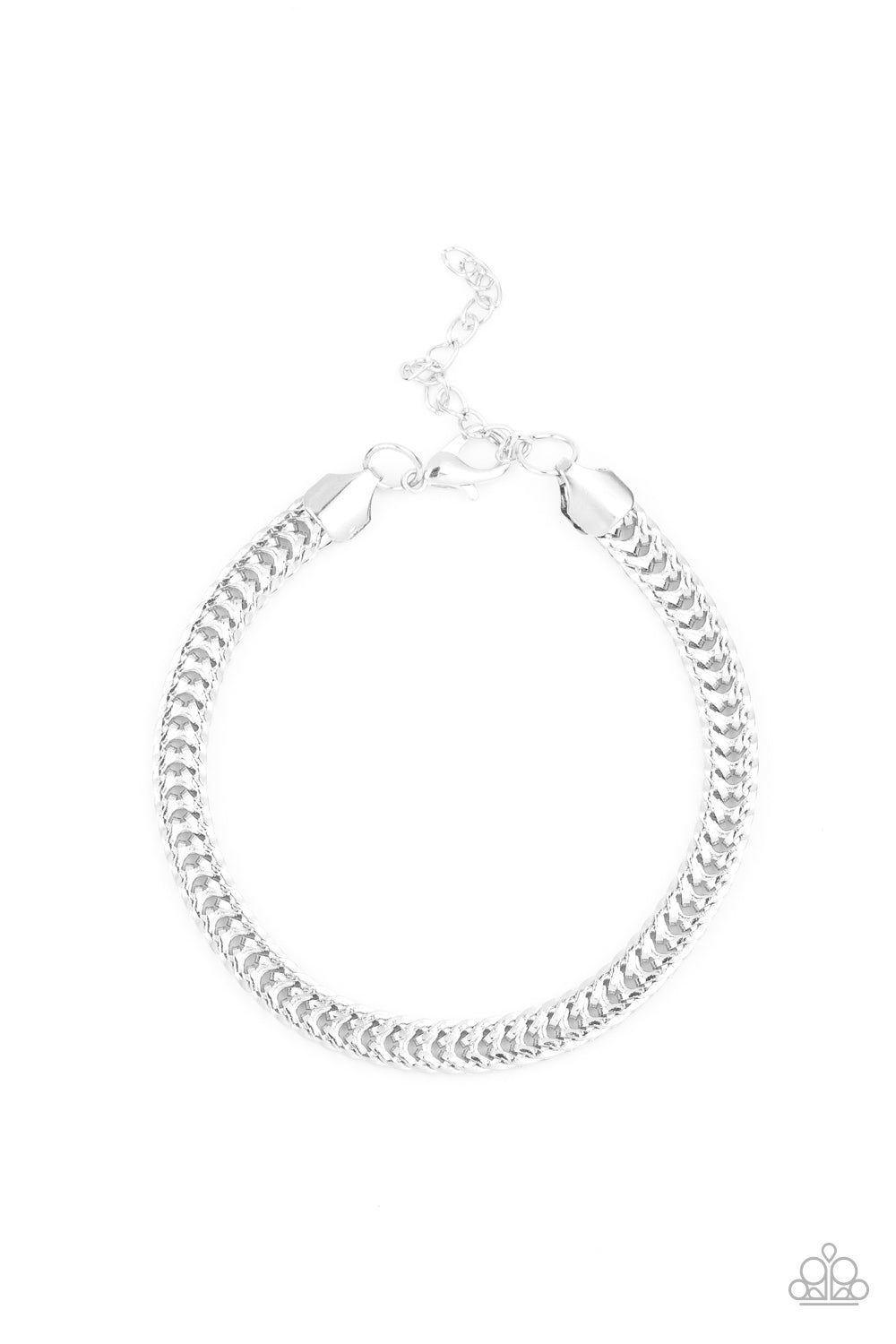 One-Two Knockout Silver Urban Bracelet - Paparazzi Accessories