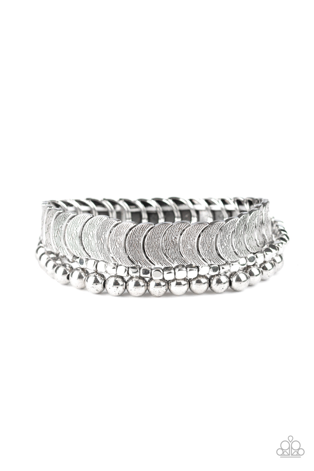 LAYER It On Me Silver Bracelet - Paparazzi Accessories