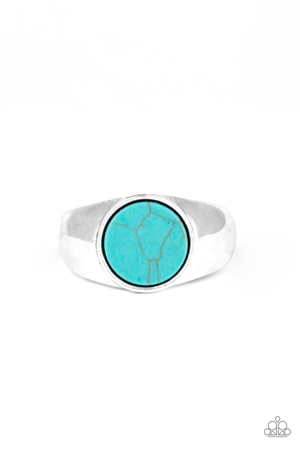 Carbon Print Blue Urban Ring - Paparazzi Accessories
