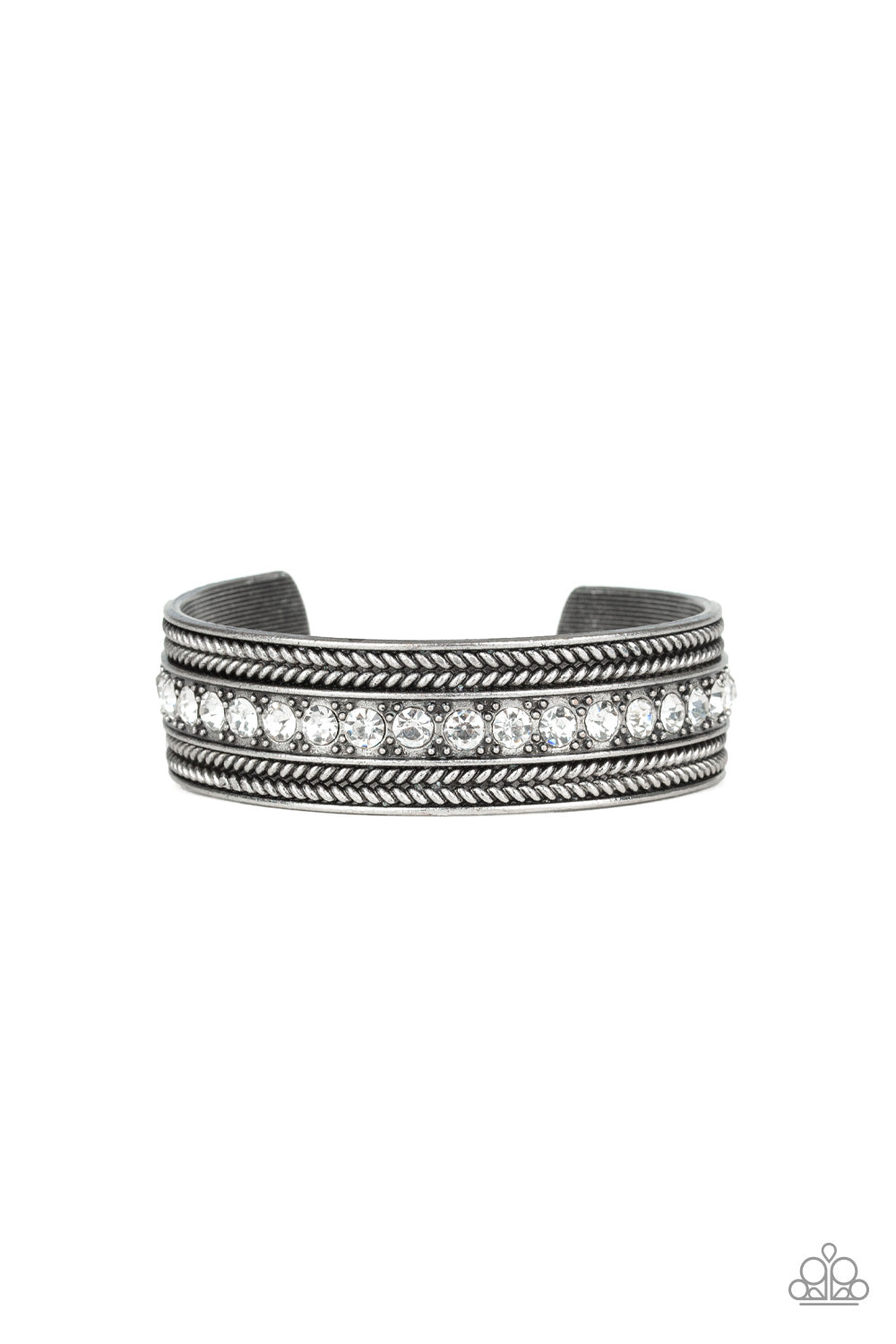 Empress Etiquette White Cuff Bracelet - Paparazzi Accessories
