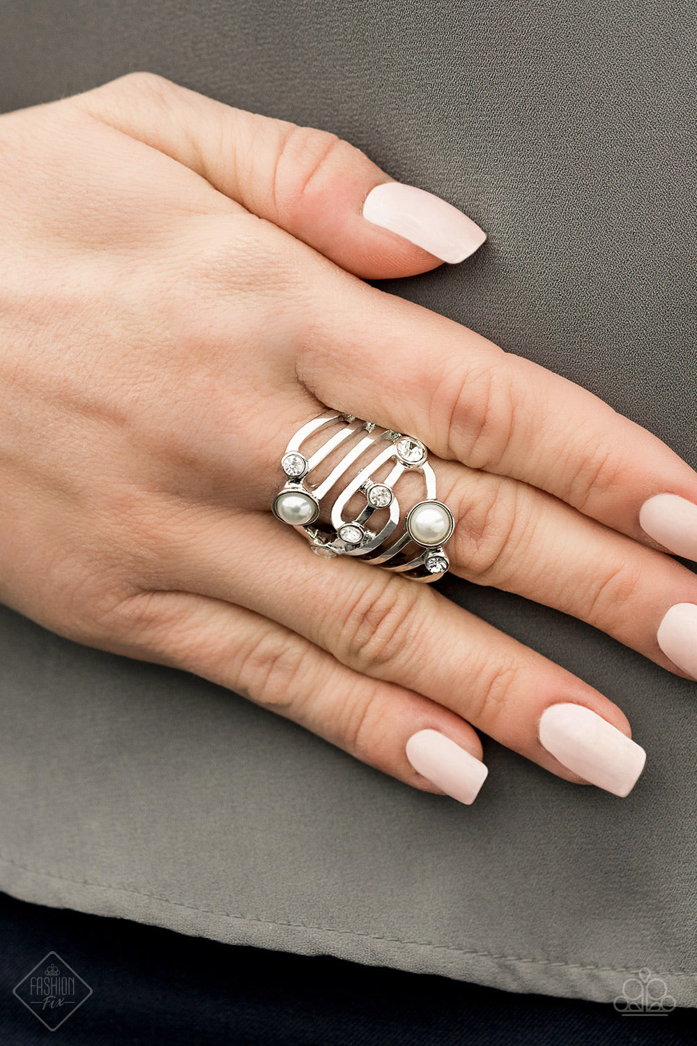 Fiercely 5th Avenue White Pearl Complete Trend Blend (April 2020) - Paparazzi Accessories