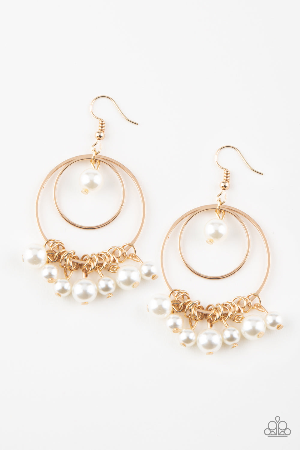 New York Attraction Gold Earring - Paparazzi Accessories