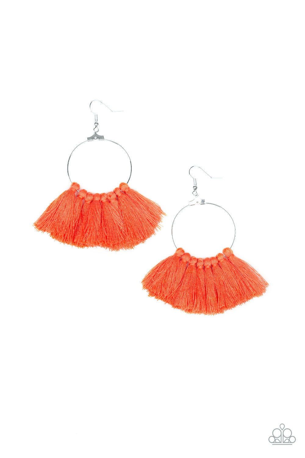 Peruvian Princess Orange Fringe Earring - Paparazzi Accessories - jazzy-jewels-gems