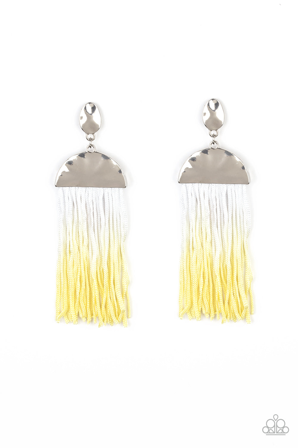 Rope Them In Yellow Tassel Earring - Paparazzi Accessories