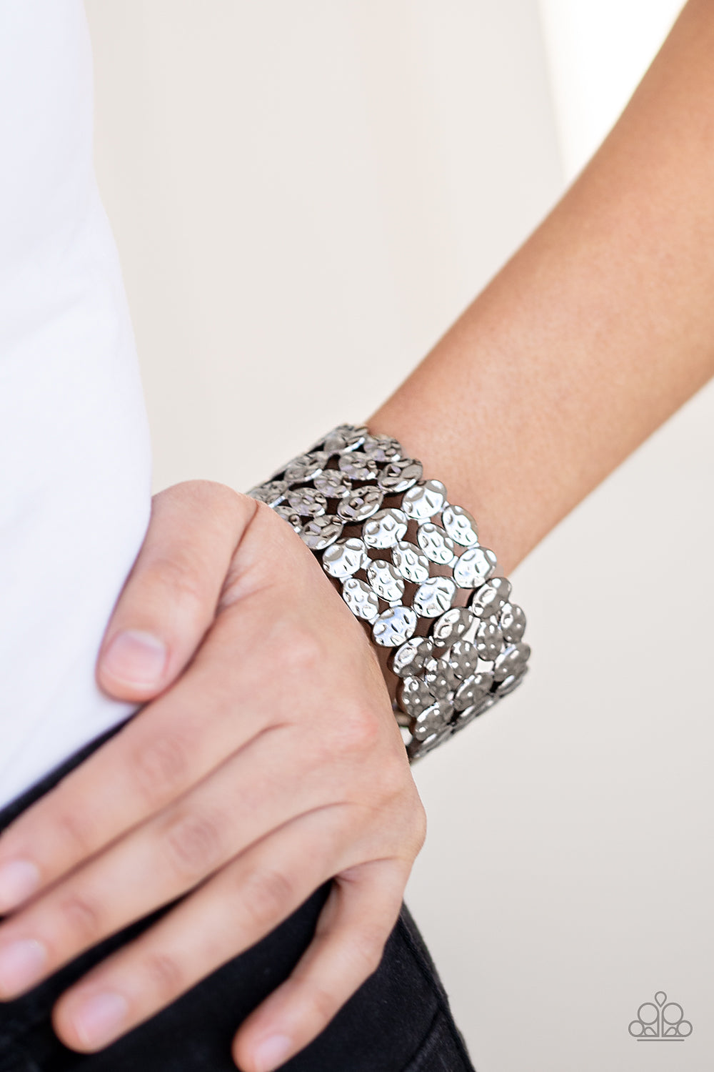 Tectonic Texture Black Bracelet - Paparazzi Accessories