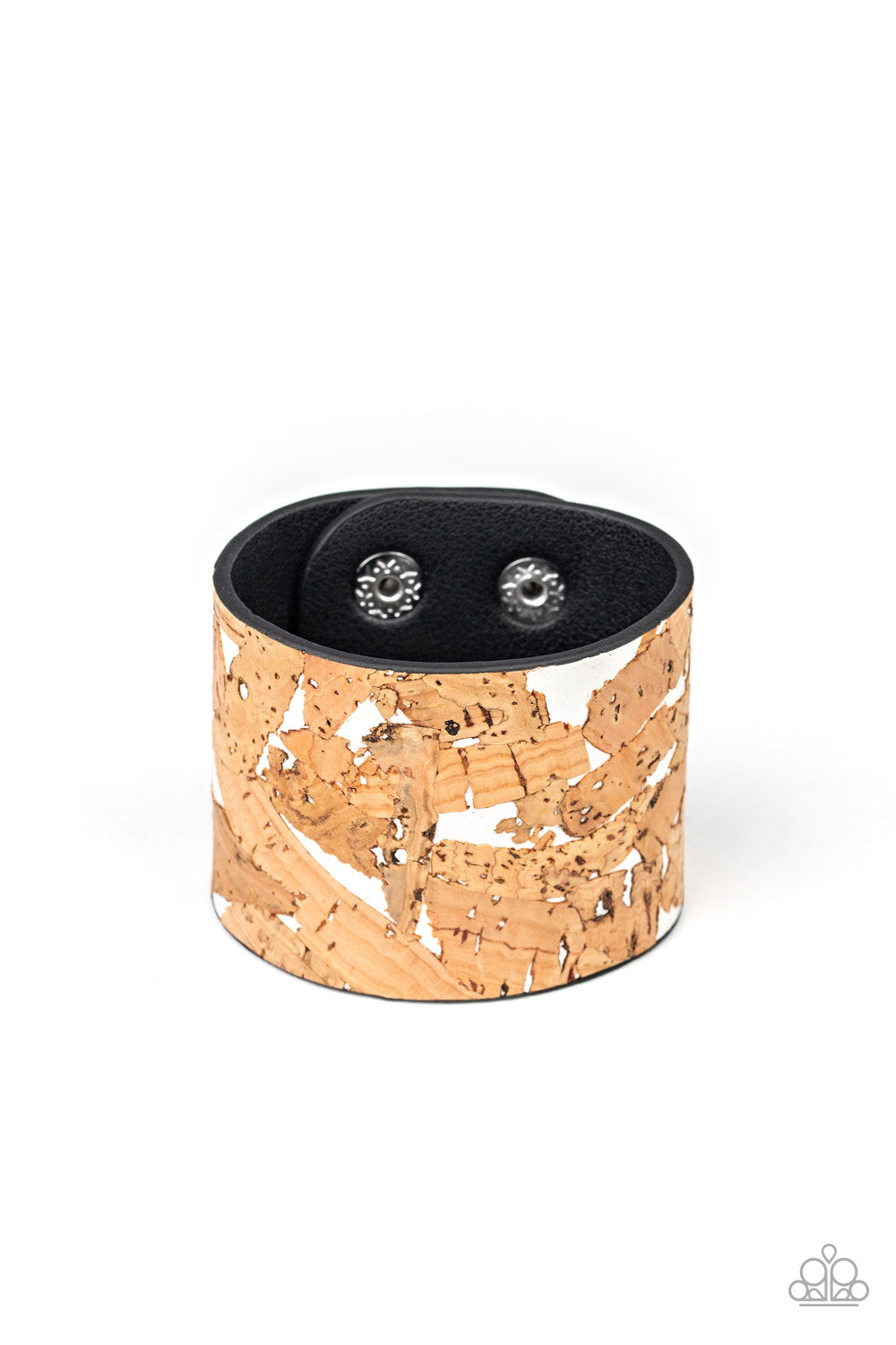 Cork Congo White Wrap Bracelet - Paparazzi Accessories