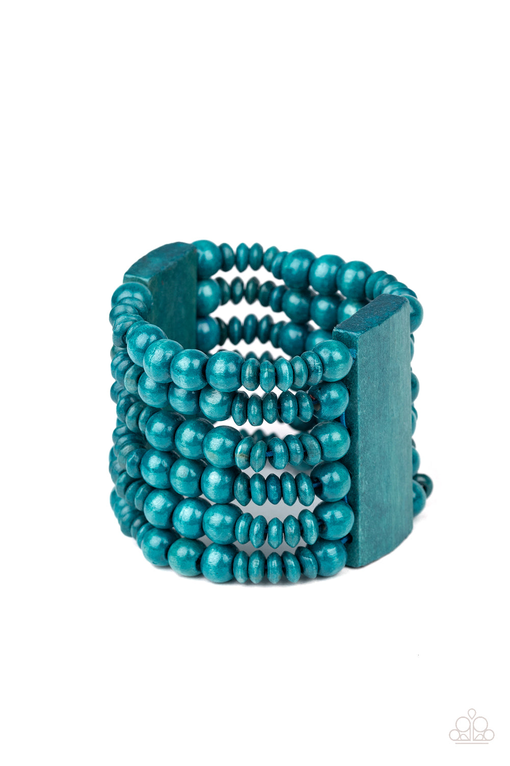 Dont Stop BELIZE-ing Blue Wooden Bracelet - Paparazzi Accessories