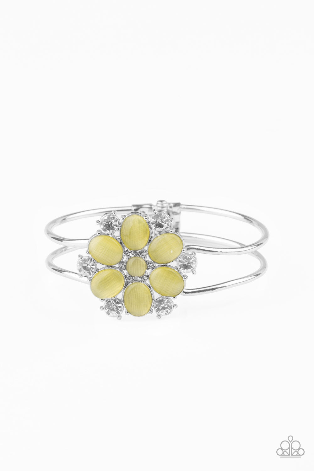 Garden Extravagance Yellow Cuff Bracelet - Paparazzi Accessories