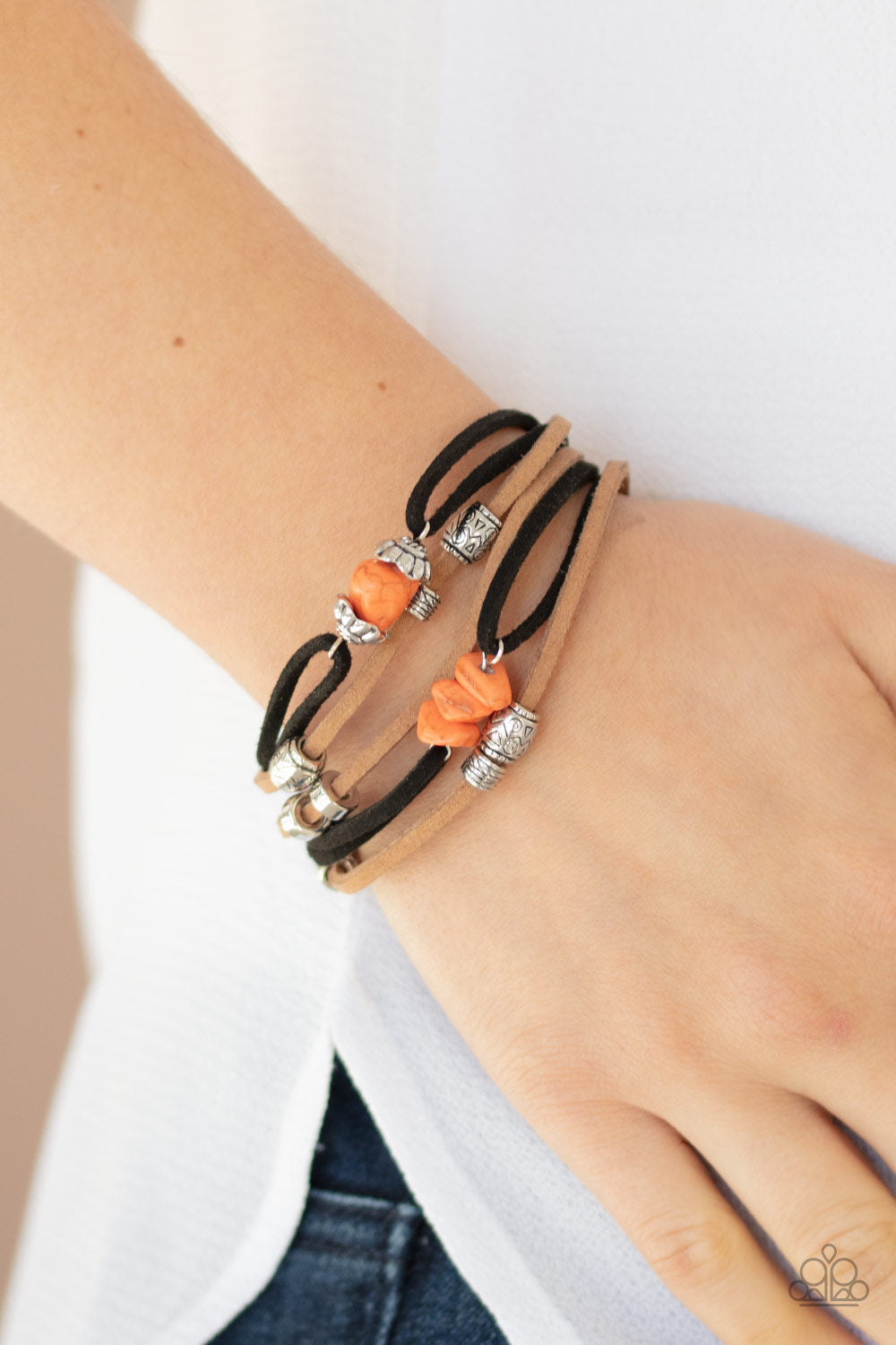 Rocky Mountain Rebel Orange Bracelet - Paparazzi Accessories