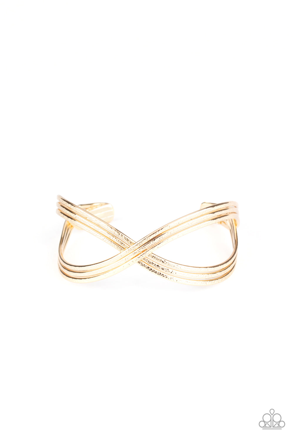 Infinitely Iridescent Gold Cuff Bracelet - Paparazzi Accessories