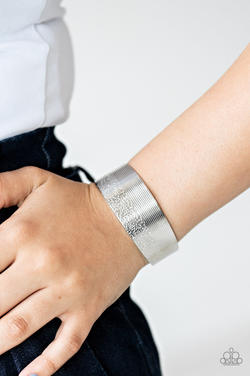 Mixed Vibes Silver Cuff Bracelet - Paparazzi Accessories