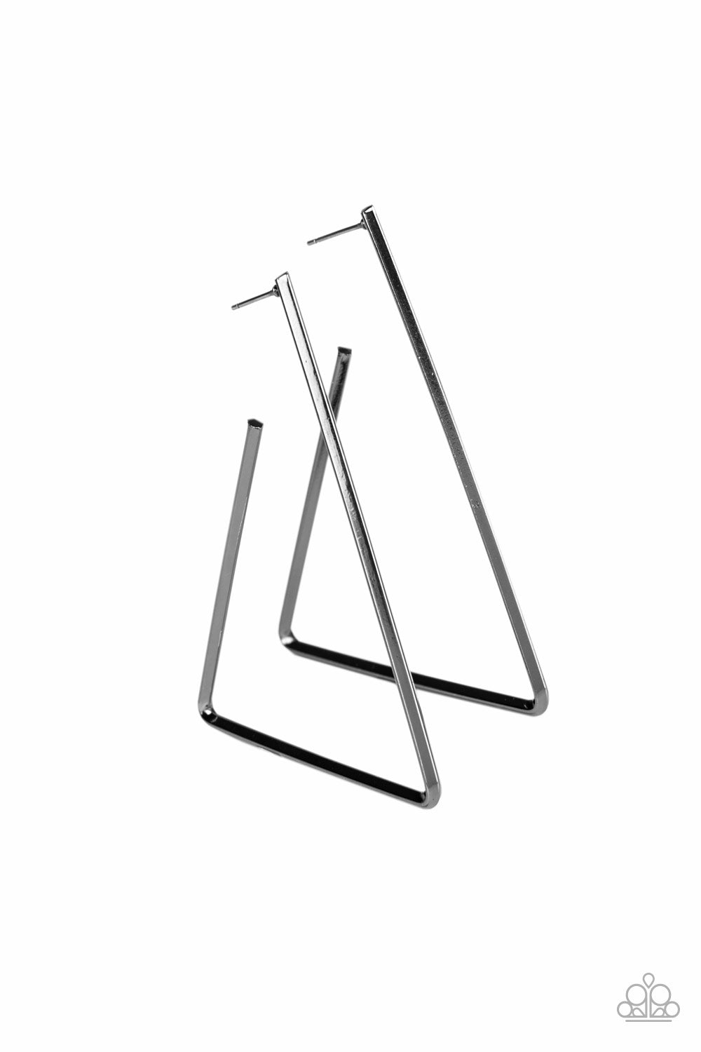 Go Ahead and TRI Black Earring - Paparazzi Accessories