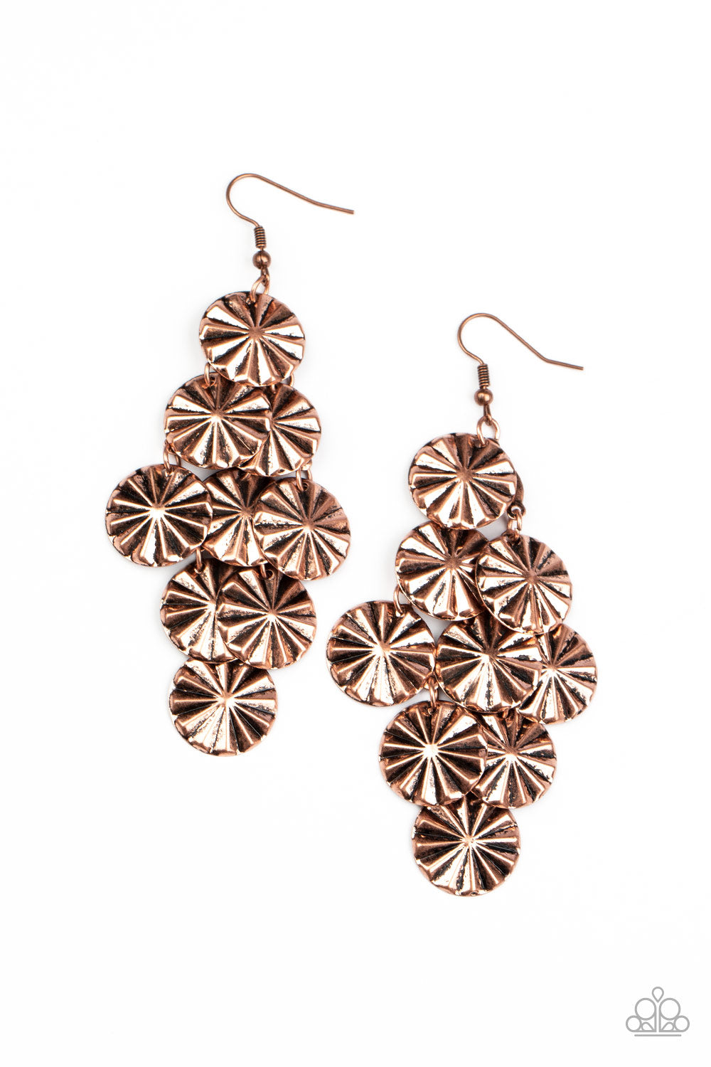 Star Spangled Shine Copper Earring - Paparazzi Accessories