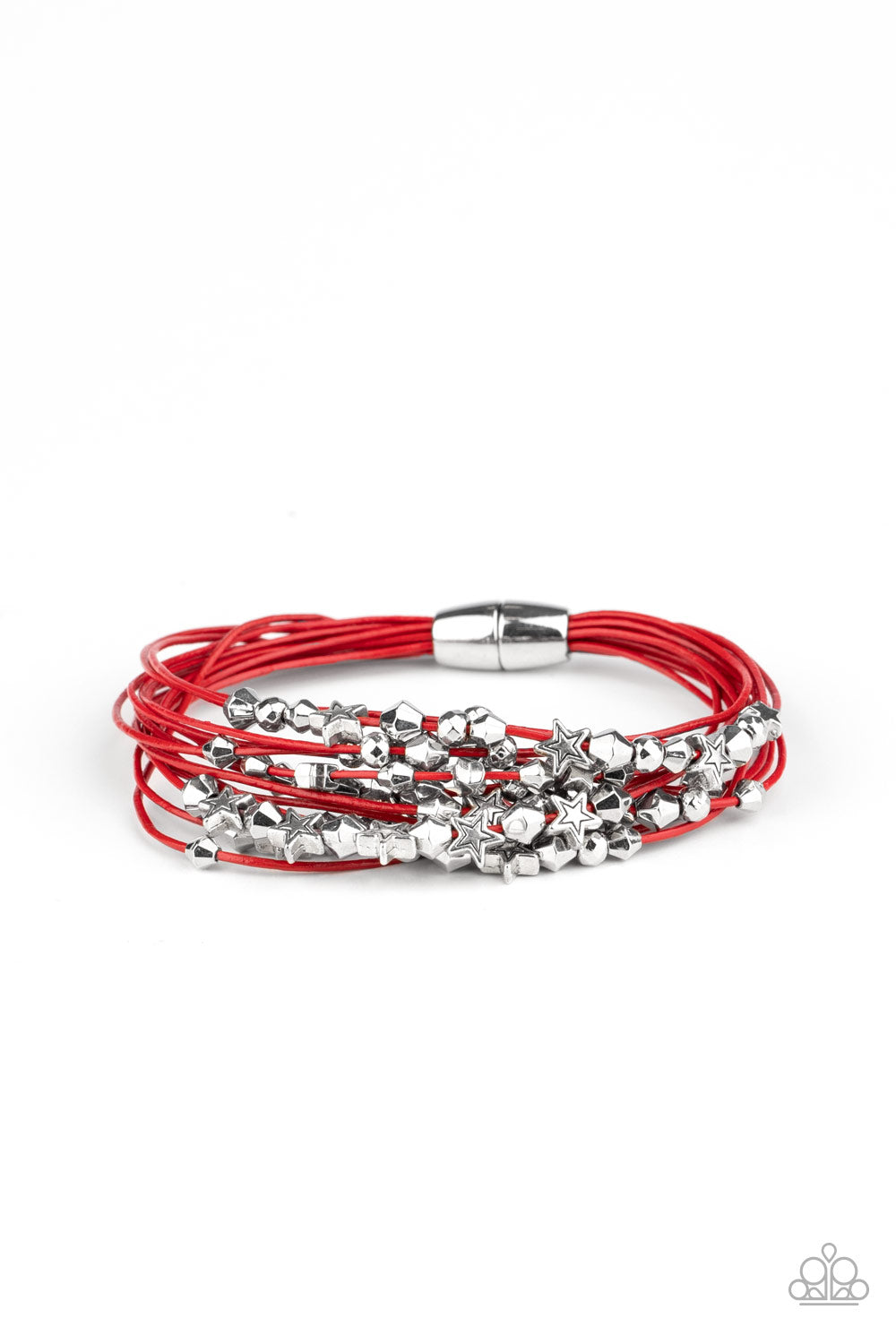 Star-Studded Affair Red Bracelet - Paparazzi Accessories