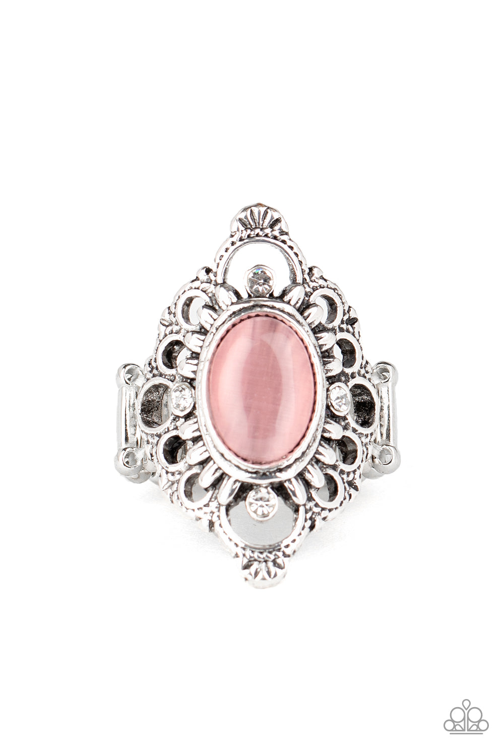 Elegantly Enchanted Pink Ring - Paparazzi Accessories