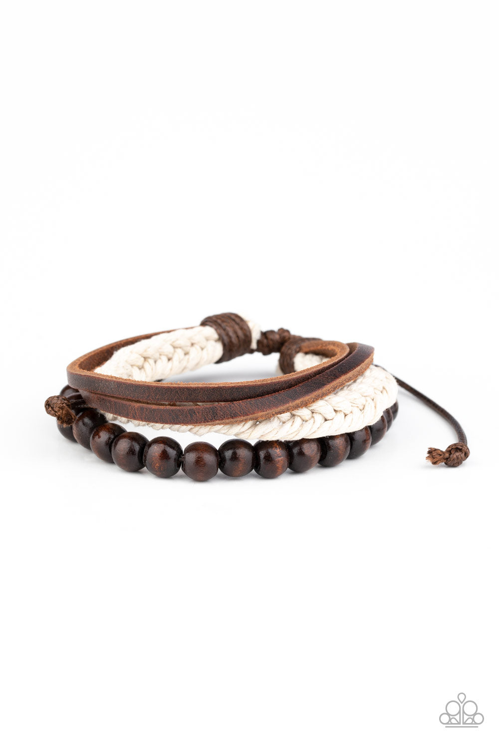 Wildly Wrangler Brown Urban Bracelet - Paparazzi Accessories