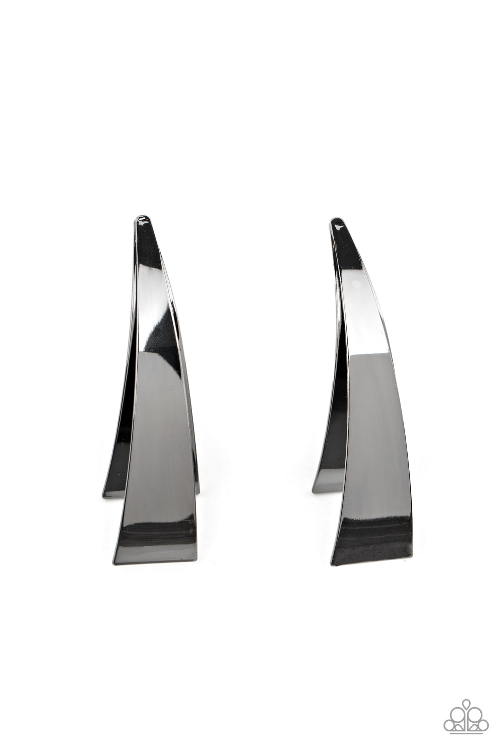 Underestimated Edge Black Earring - Paparazzi Accessories