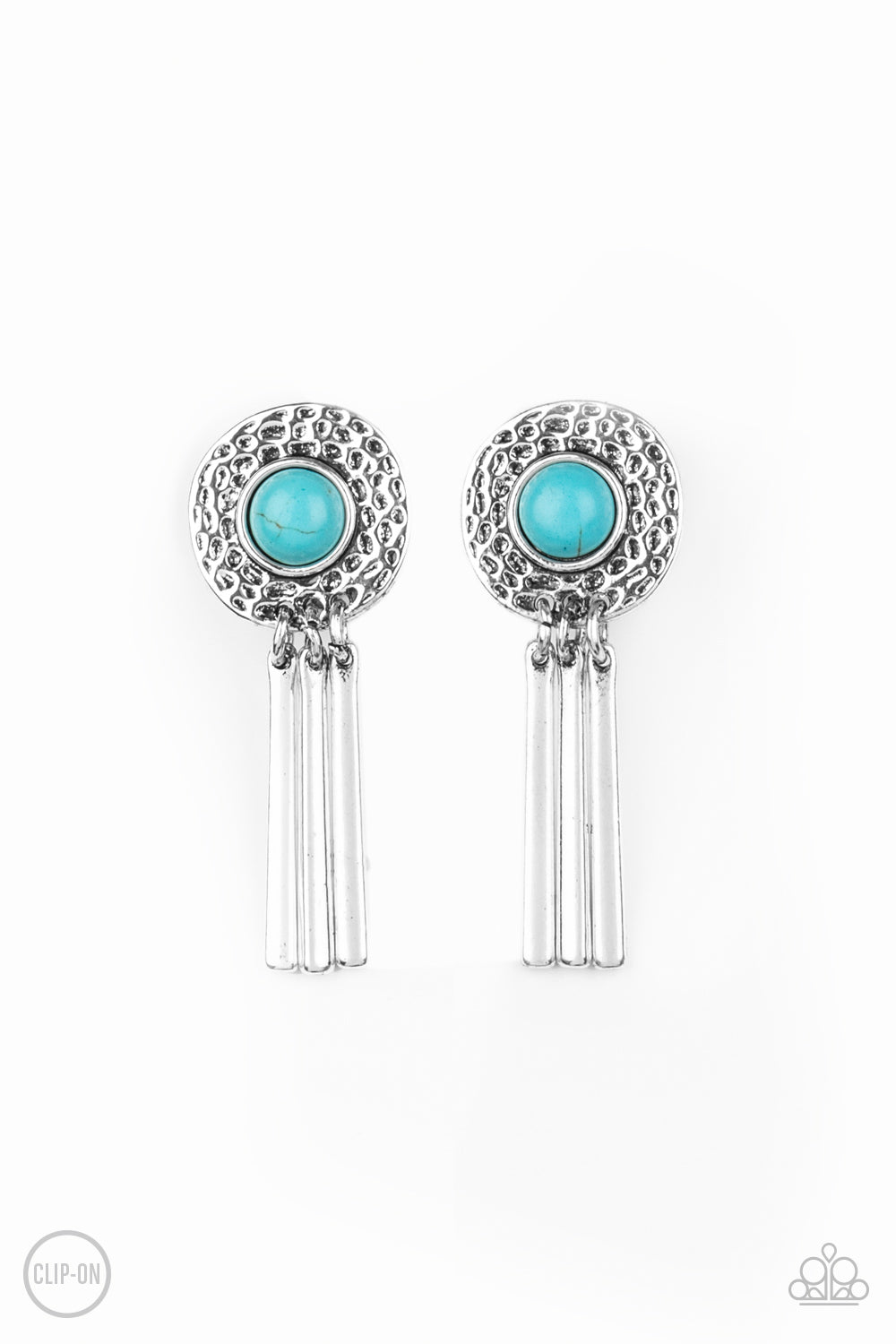 Desert Amulet Blue Earring - Paparazzi Accessories