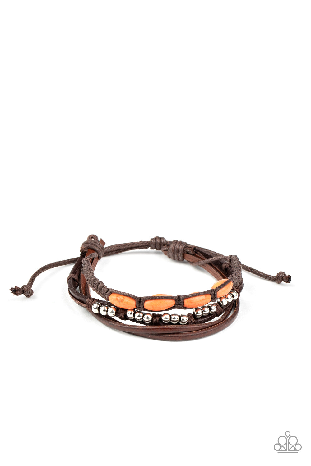 My Beach House is Your Beach House Orange Urban Bracelet - Paparazzi Accessories