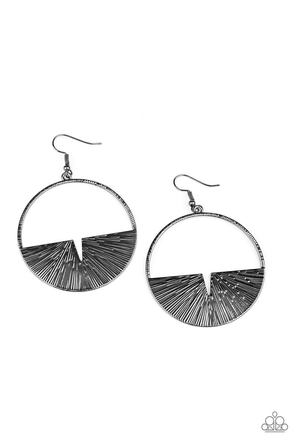Reimagined Refinement Black Earring - Paparazzi Accessories