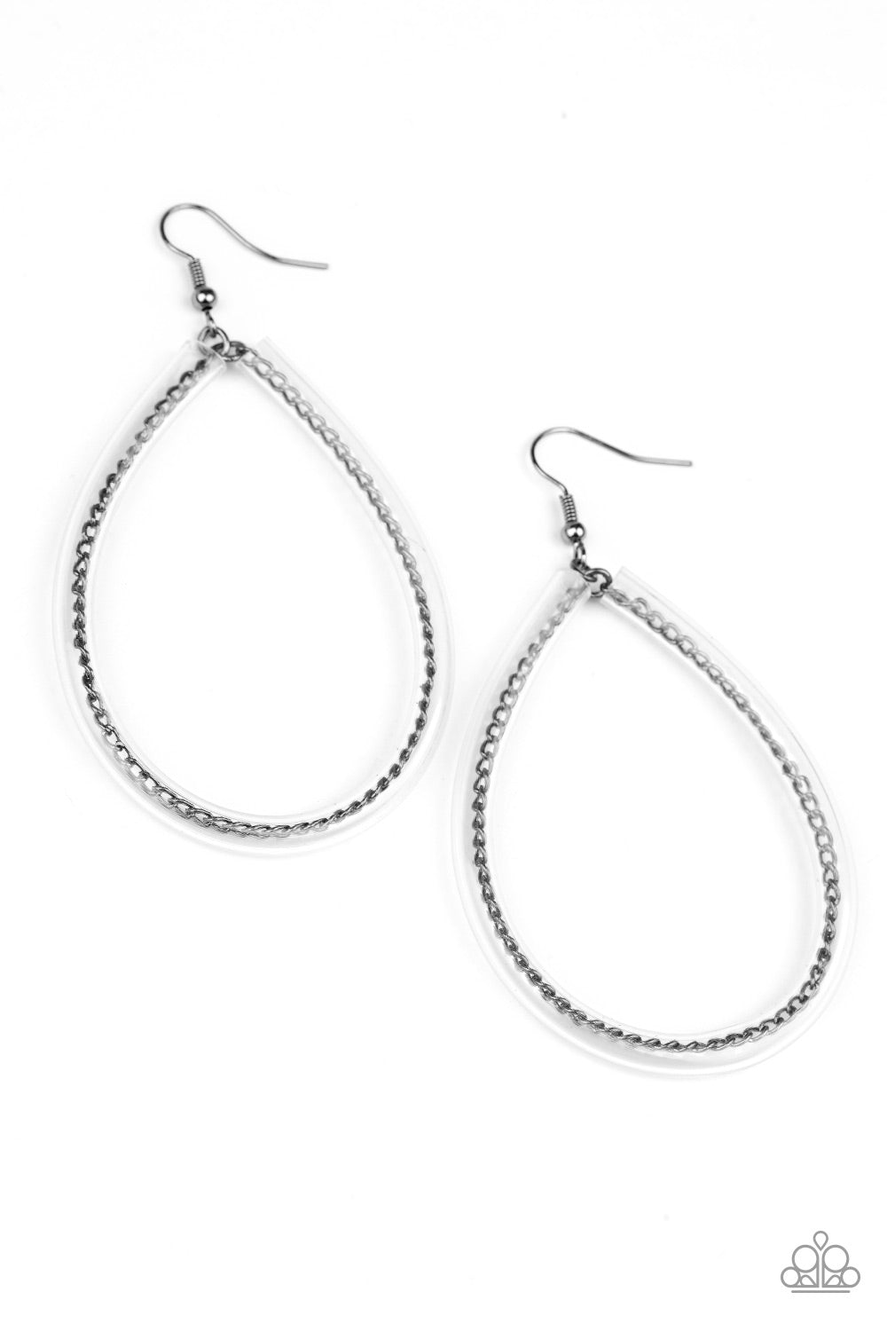 Just ENCASE You Missed It Black Earring - Paparazzi Accessories