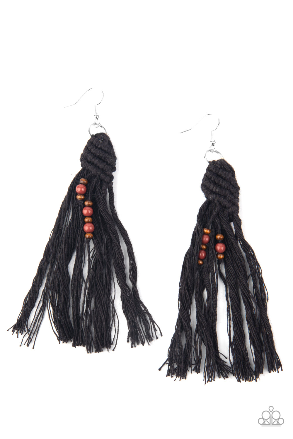 Beach Bash Black Earring - Paparazzi Accessories