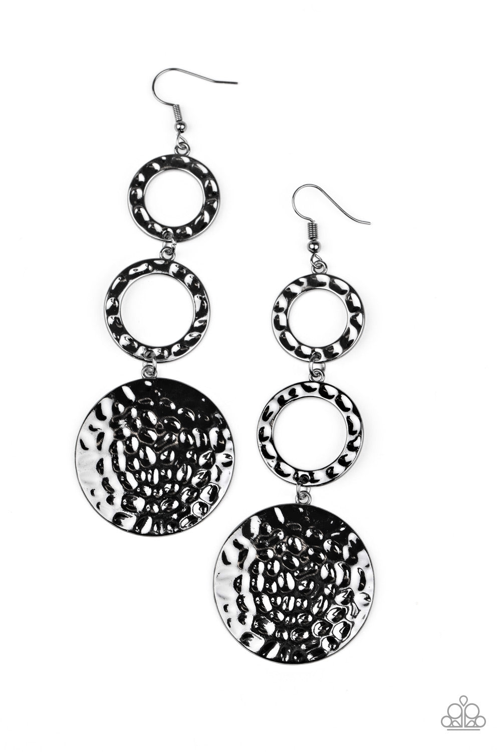 Blooming Baubles Black Earring - Paparazzi Accessories