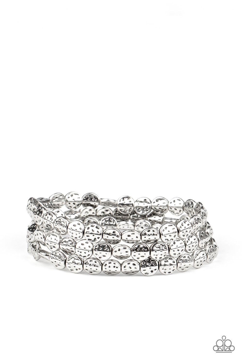 Hammered Heirloom Silver Bracelet - Paparazzi Accessories