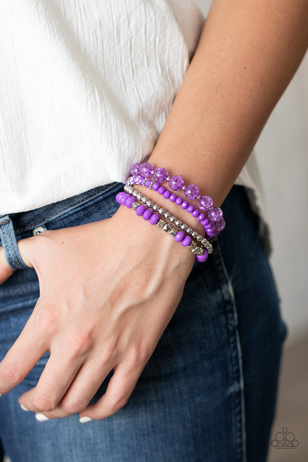 Layered Luster Purple Bracelet - Paparazzi Accessories