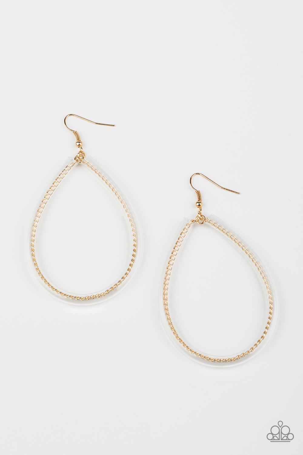 Just ENCASE You Missed It Gold Earring - Paparazzi Accessories
