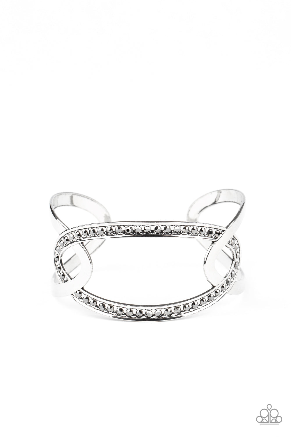 Never A Dull Moment Silver Cuff Bracelet - Paparazzi Accessories