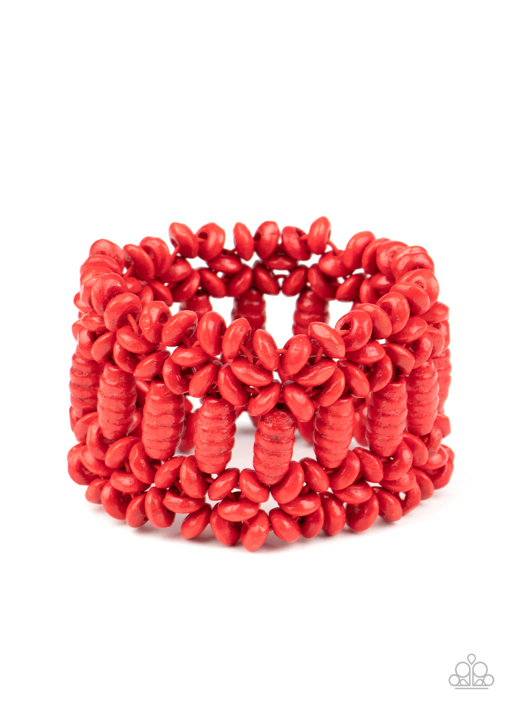 Fiji Flavor Red Wooden Bracelet - Paparazzi Accessories