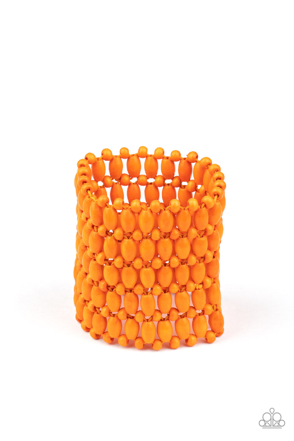 Way Down In Kokomo Orange Wood Bracelet - Paparazzi Accessories