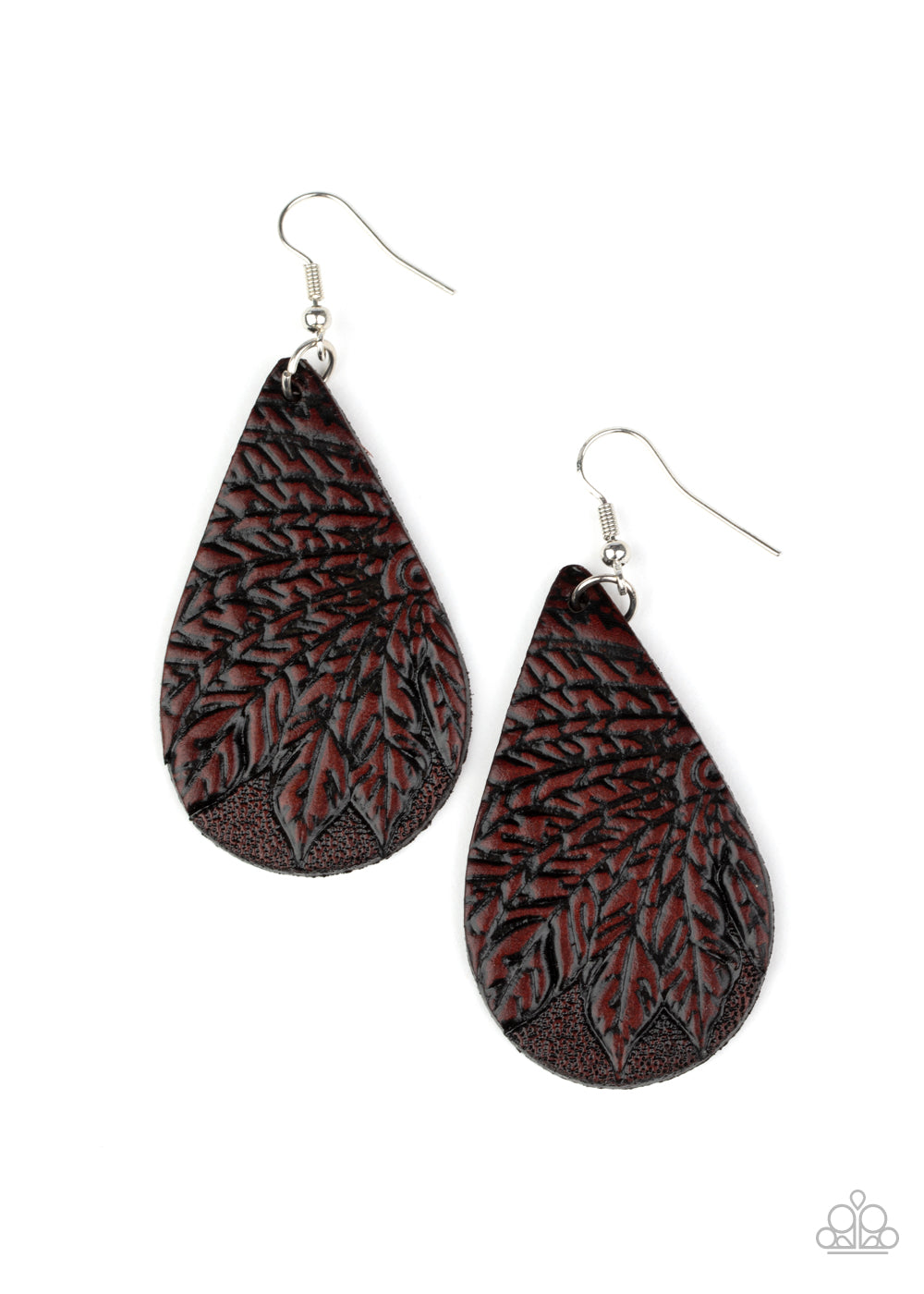 Everyone Remain PALM! Brown Earring - Paparazzi Accessories