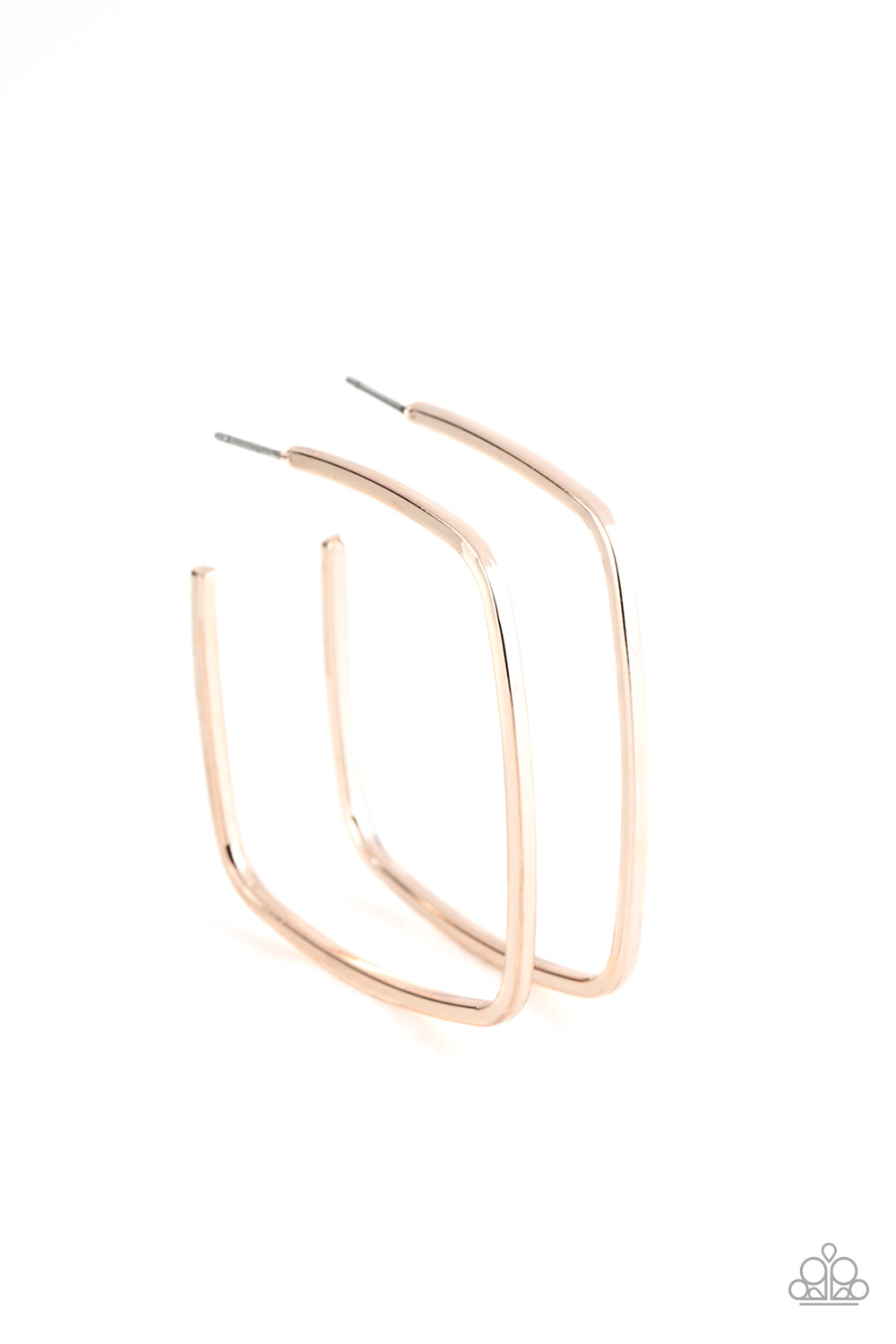 Brazen Beauty Rose Gold Hoop Earring - Paparazzi Accessories