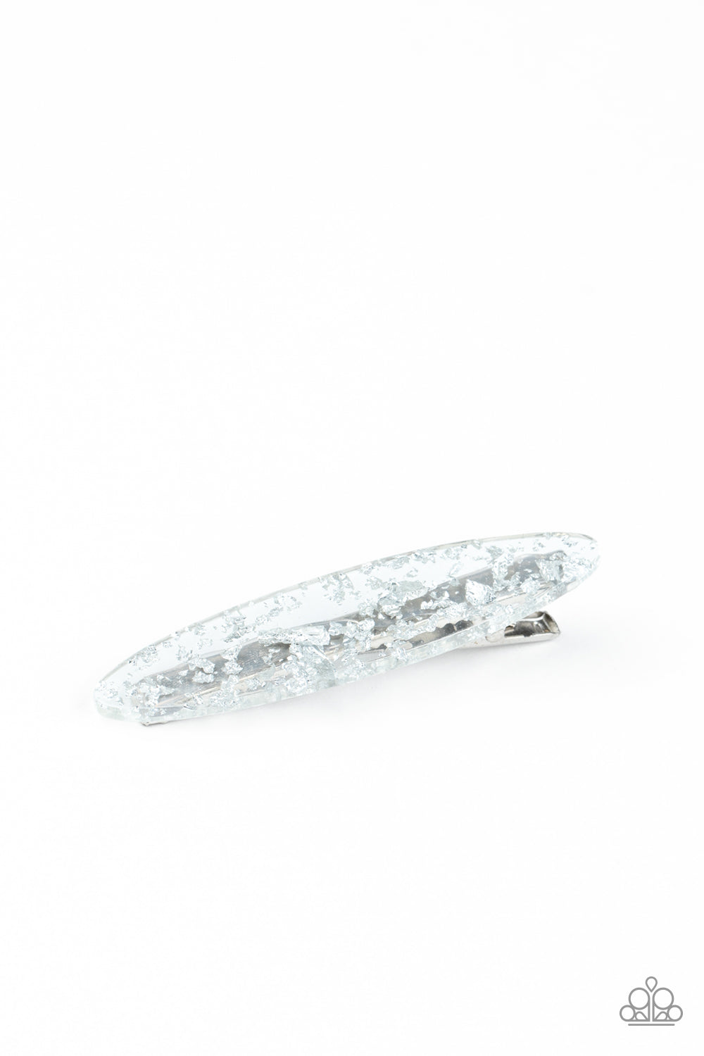 Confetti Couture Silver Hair Clip - Paparazzi Accessories