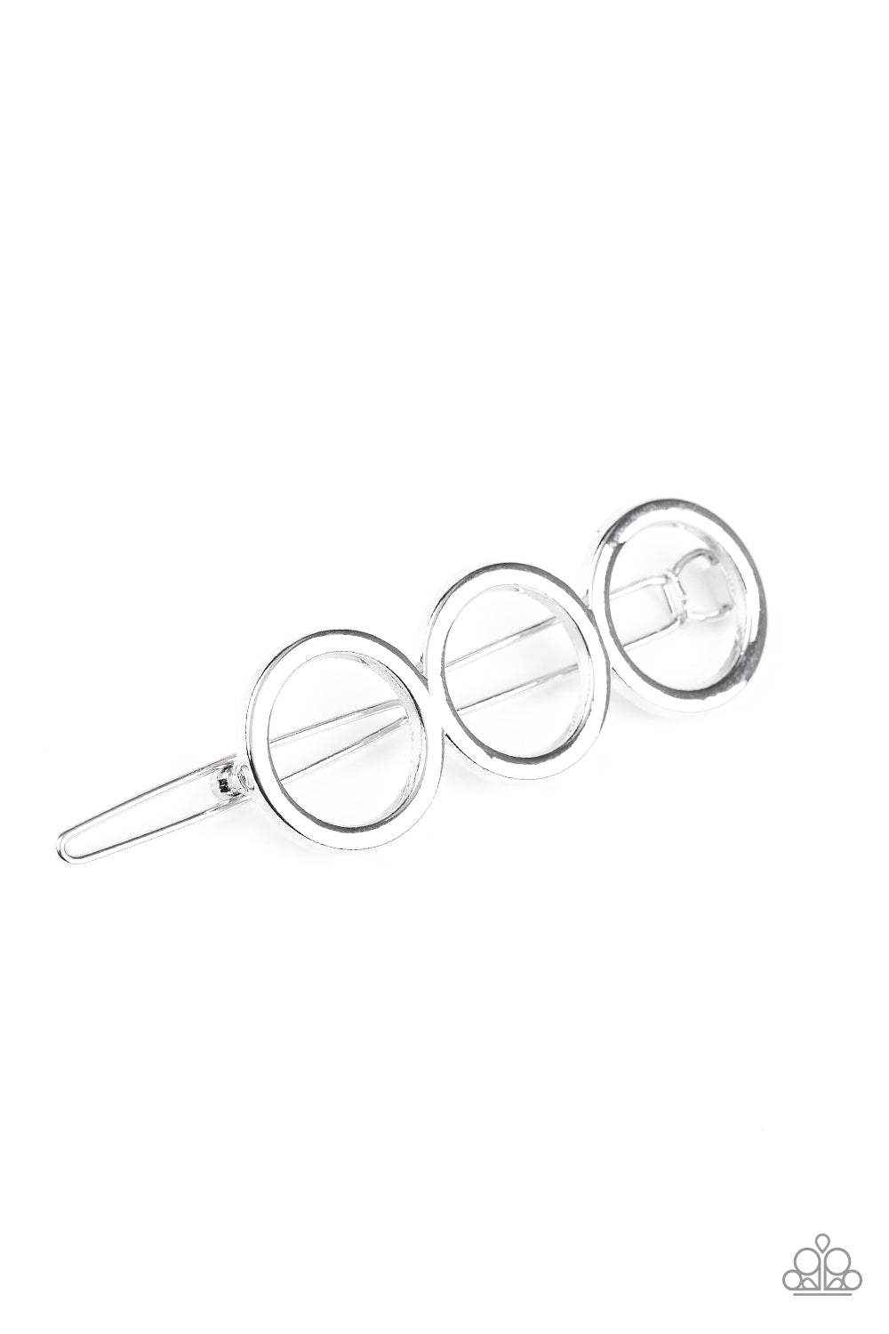 A HOLE Lot of Trouble Silver Hair Clip - Paparazzi Accessories