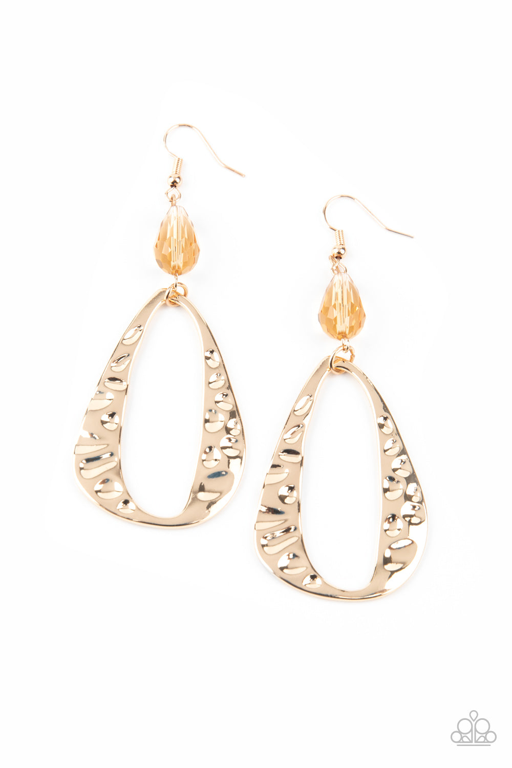 Enhanced Elegance Gold Earring - Paparazzi Accessories