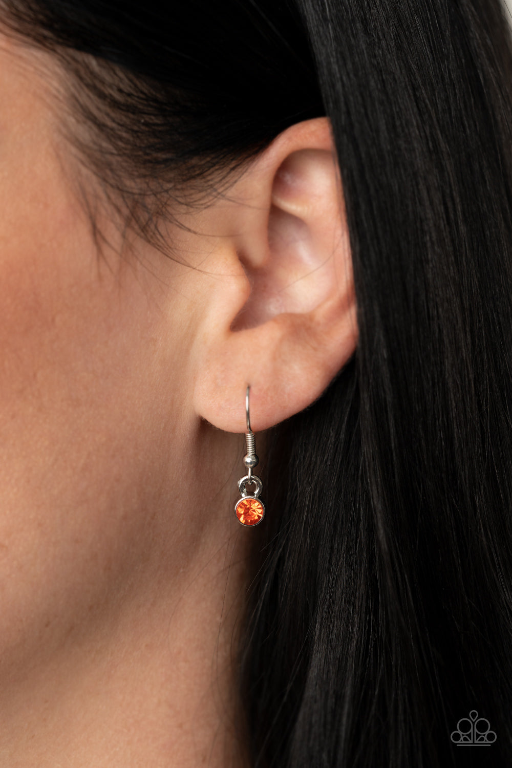 Stormy Shimmer Orange Necklace - Paparazzi Accessories