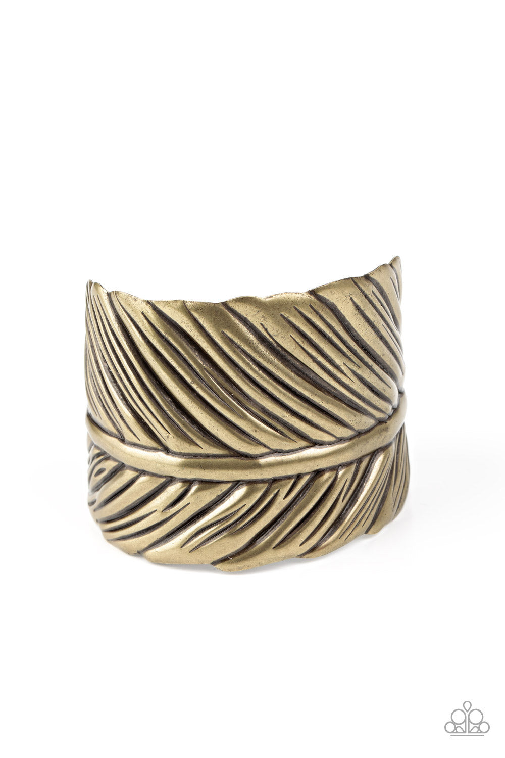Where Theres a QUILL, Theres a Way Brass Cuff Bracelet - Paparazzi Accessories