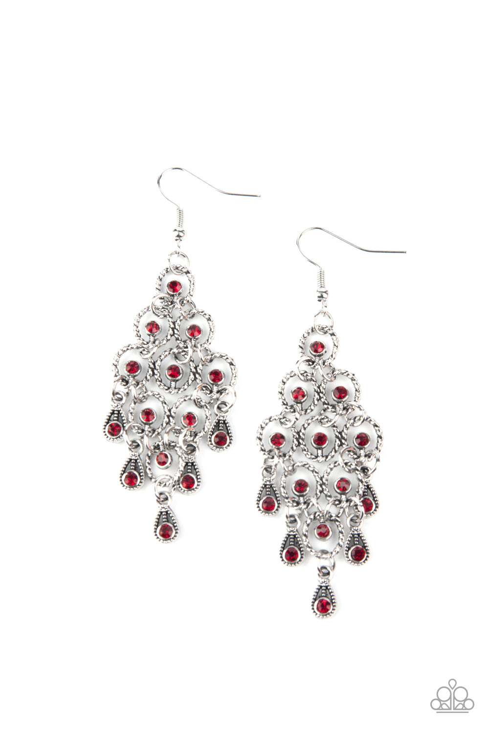 Chandelier Cameo Red Earring - Paparazzi Accessories