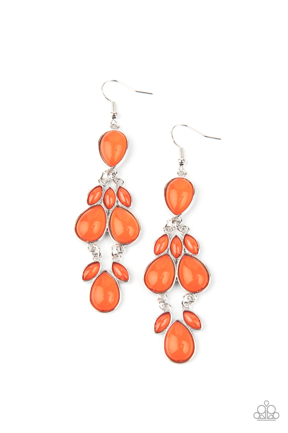 Superstar Social Orange Earring - Paparazzi Accessories
